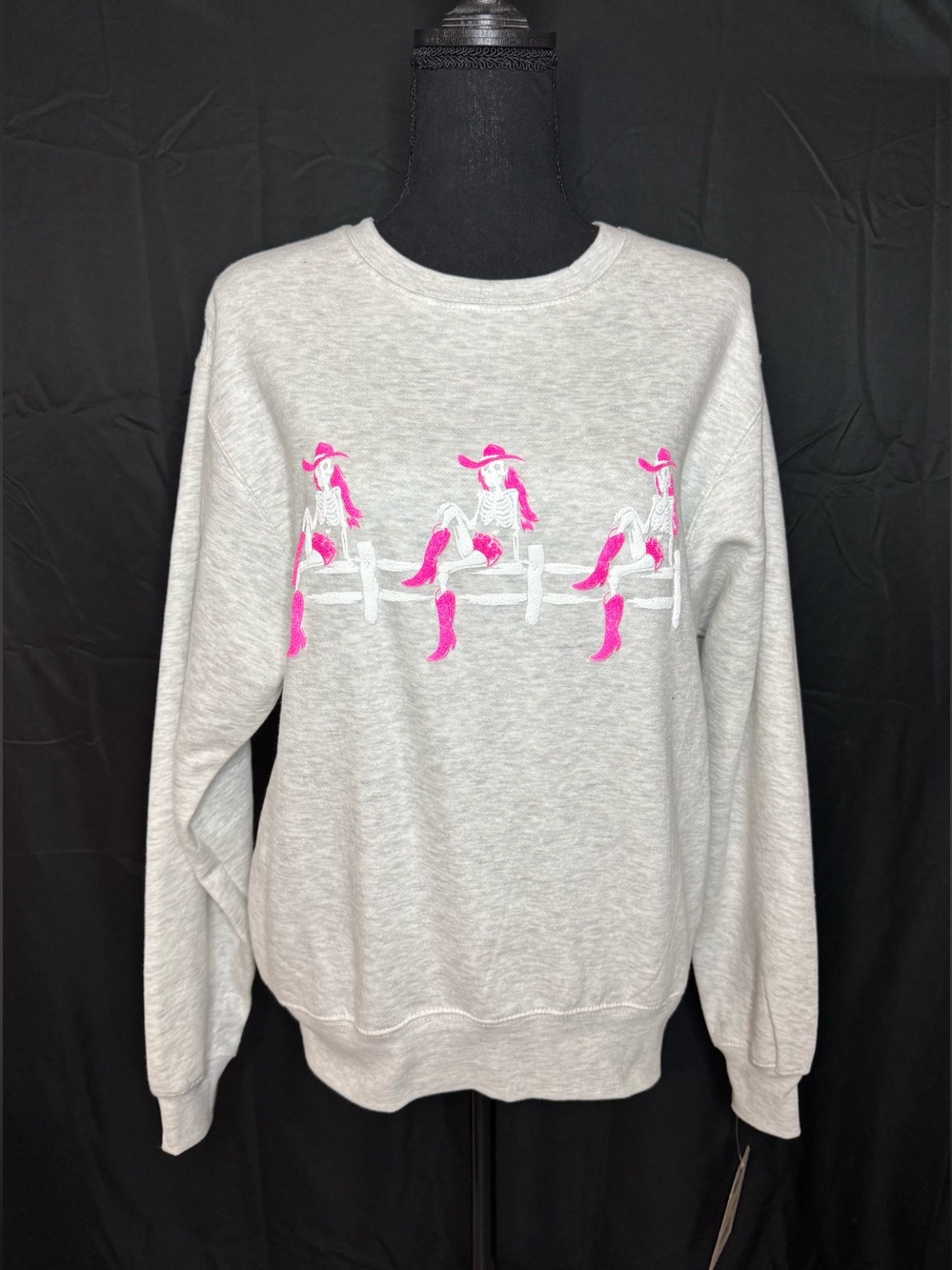 ✨🆕 NWT Pacific & Co Cowgirl Skeleton Halloween Sweater Size Small